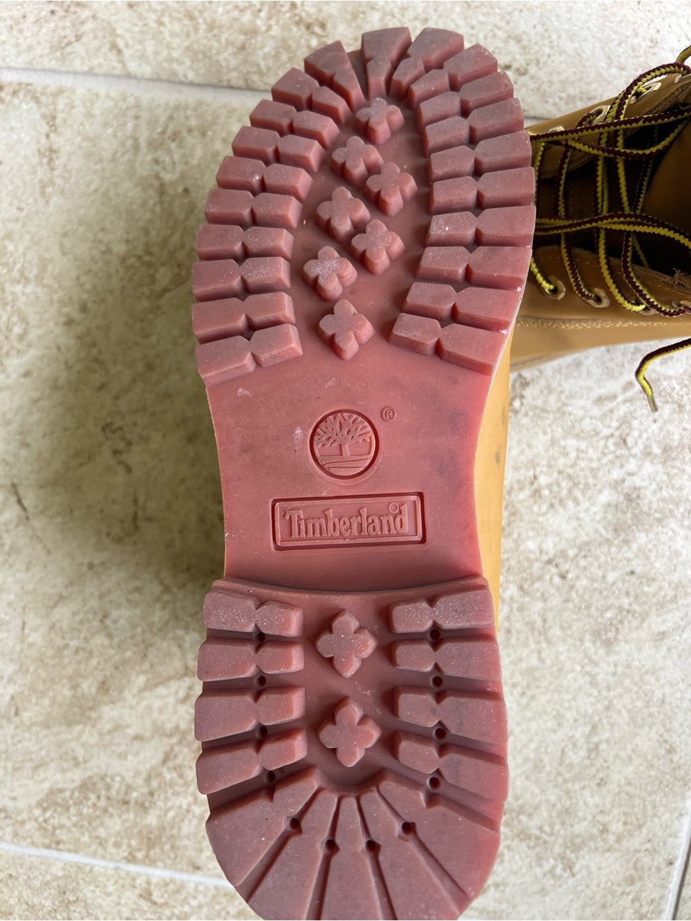 Timberland Wheat Tan Work Boots with Black Collar - Picture 8 of 9